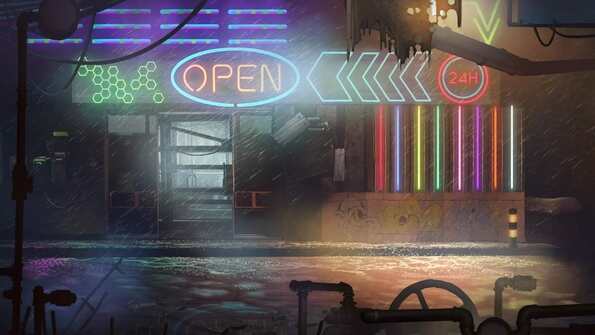 Unity 2D Cyber City Pack – Handcrafted Art v1.0赛博朋克手绘城市背景资产包