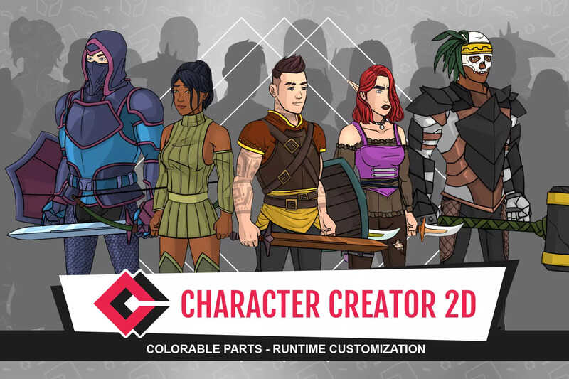 Unity 2D卡通人物生成工具Character Creator 2D v1.95