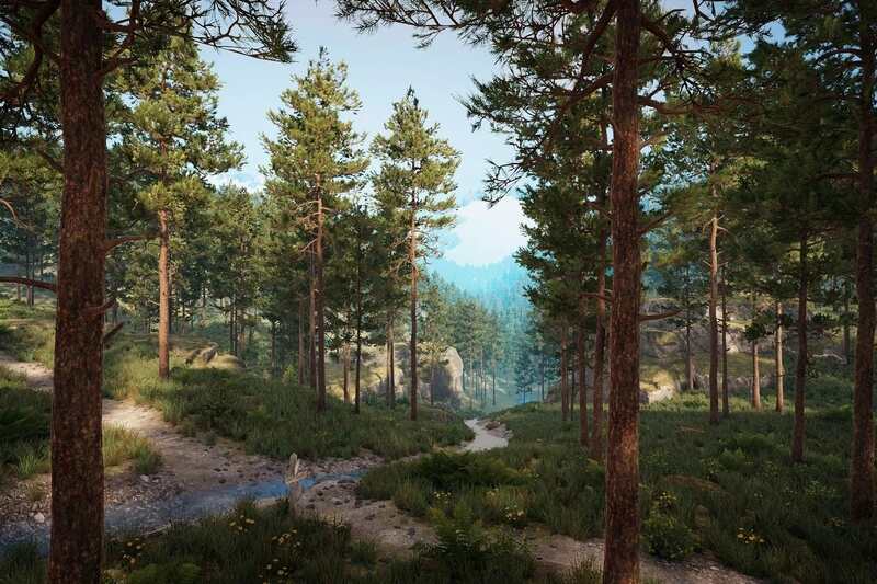 Unity森林湖泊场景地形ForestLake v1.4