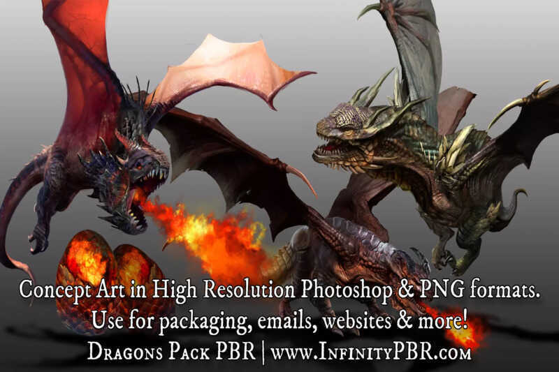 Unity奇幻RPG可自定义巨龙资源包 v4.3.2 Dragons – Fantasy RPG – Customizable Dragon Pack v4.3.2
