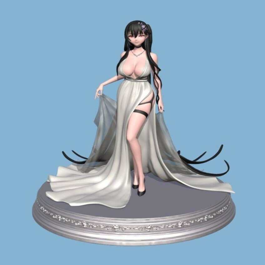 碧蓝航线大凤舰娘角色雕刻手办3D打印STL模型